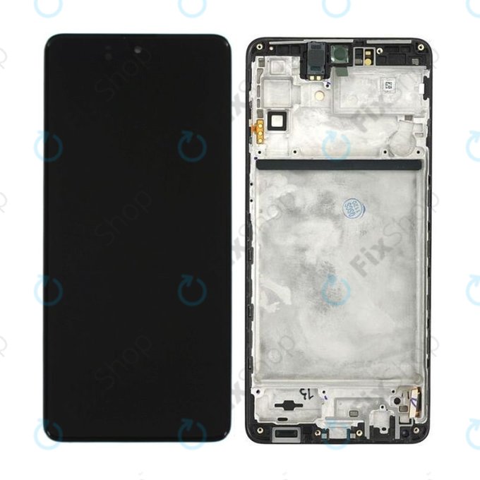 Wyświetlacz do Samsung M51 M515F, Ekran dotykowy z ramką, GH82-23568A, GH82-24168A, GH82-24166A, Celestial Black, Genuine Service Pack