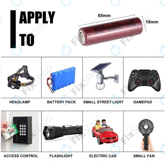 Ogniwo baterii 18650 (Li-Ion, 2000mAh, 3.6V)