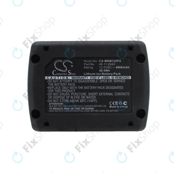 Bateria do Milwaukee M12 B4 Redlithium, 4000mAh, Li-Ion, 12V, 48-11-2440, HQ