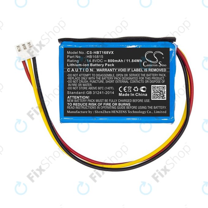 Bateria do Hobot 168, 188, 198, 268, 288, 298, 368, 388, 800mAh, Li-Ion, 14.8V, HB16815, HQ