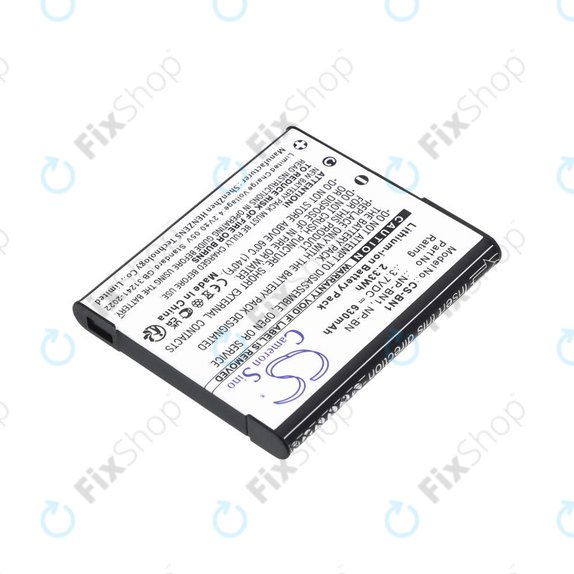 Bateria do Sony Cyber-Shot DSC-TX20, TX9, 630mAh, Li-Ion, 3.7V, NP-BN1, HQ