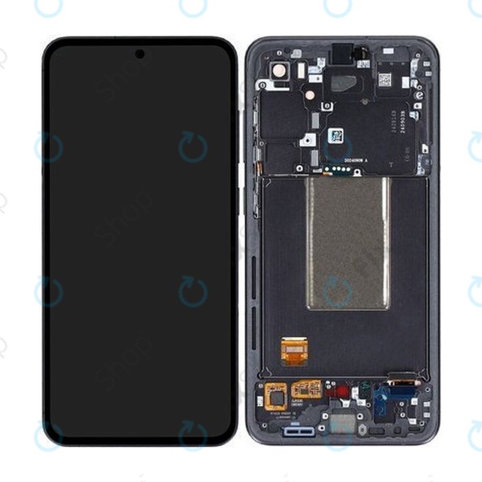 Wyświetlacz do Samsung S24 FE, Ekran dotykowy z ramką, GH82-35848A, Grafitowy, Graphite, Genuine Service Pack