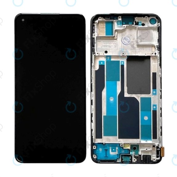 Wyświetlacz do Realme 9 Pro Plus RMX3392, RMX3393, Ekran dotykowy z ramką, Midnight Black, TFT