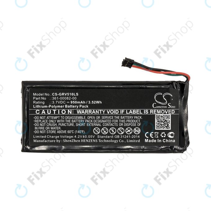 Bateria do Garmin Varia TL, RTL510, Varia RTL501, 950mAh, Li-Pol, 3.7V, 361-00082-00, HQ