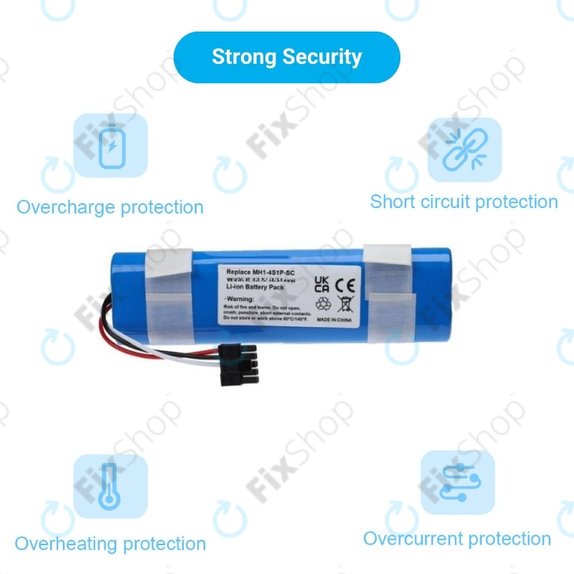 Bateria do Xiaomi Mi Robot Vacuum Mop Pro (P), 2 (Mijia 2C), Viomi V2 Pro, Proscenic LDS M7, STYJ02YM, MH1-4S1P-SC, Li-Ion, 14,8V 3400mAh