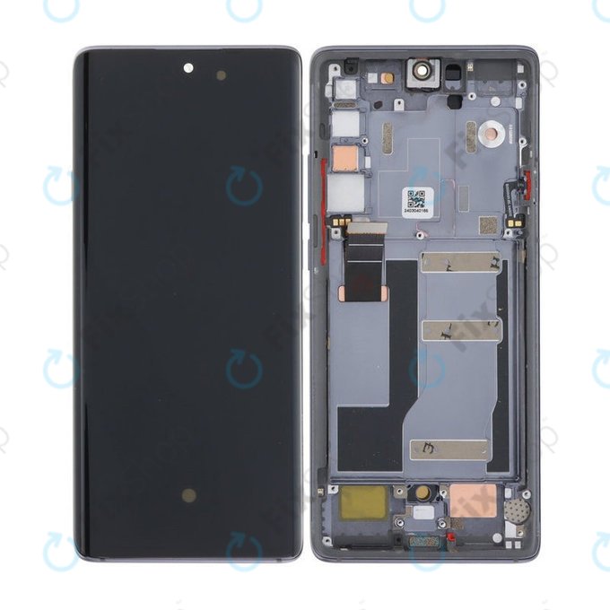 Wyświetlacz OLED do TCL 20 Pro 5G, Ekran dotykowy z ramką, Czarny, Black