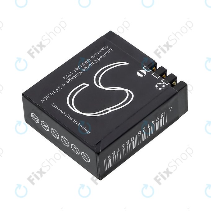 Bateria do SJCAM SJ4000, SJ5000, 900mAh, Li-Ion, 3.7V, SJ4000B, HQ