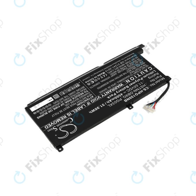 Bateria do HP Pavilion Gaming 15,16, Spectre X360 15, 4500mAh, Li-Pol, 11.55V, 3ICP6/60/72, HQ