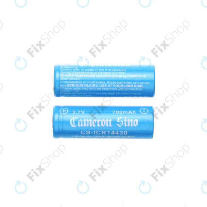 Akumulator, 2 szt, 650mAh, Li-ion, 3.7V, 14430, HQ