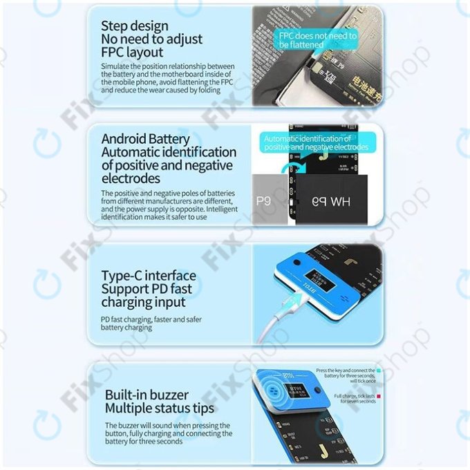 Bateria Fast Charging Board (iPhone 6 - 13 Pro Max), JC BT01