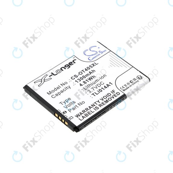 Bateria do Alcatel OneTouch Evolve, 1300mAh, Li-Ion, 3.7V, TLi014A1, HQ