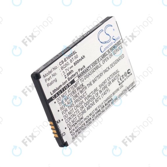 Bateria do Motorola Wilder, 800mAh, Li-Ion, 3.7V, BQ50, HQ