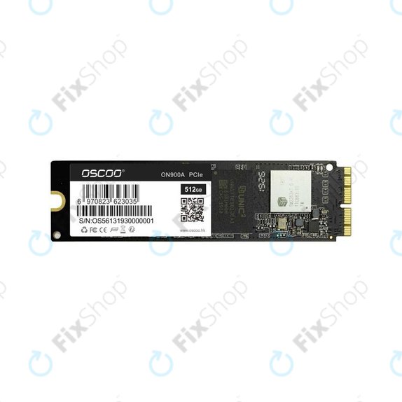 SSD 512GB do MacBook Air, Pro (Late 2013 - 2017), Oscoo ON900A PCIe, Refurbished