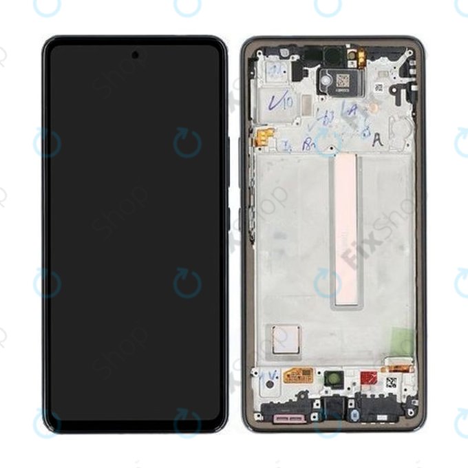 Wyświetlacz do Samsung A53 5G A536B, Ekran dotykowy z ramką, GH82-28024A, GH82-28025A, Awesome Black, Genuine Service Pack
