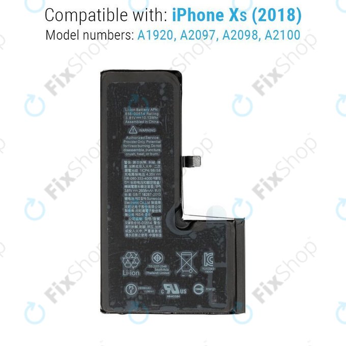 Bateria dla iPhone XS, 2658mAh, FixPremium