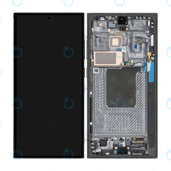 Wyświetlacz do Samsung S24 Ultra, Ekran dotykowy z ramką, GH82-33396B, S928B, Titanium Black, Genuine Service Pack
