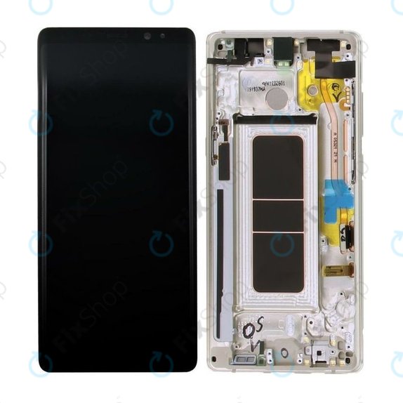 Wyświetlacz do Samsung Note 8 N950F, Ekran dotykowy z ramką, GH97-21065D, GH97-21066D, Maple Gold, Genuine Service Pack