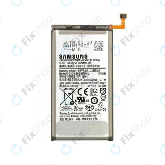 Bateria do Samsung S10 G973F, EB-BG973ABU, 3400mAh, GH82-18826A, Genuine Service Pack