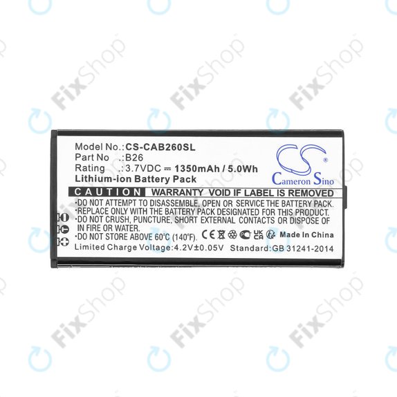 Bateria do Cat B26, 1350mAh, Li-Ion, 3.7V, B26, HQ