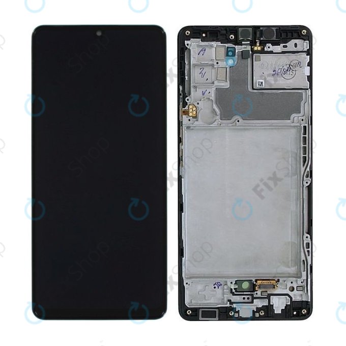 Wyświetlacz do Samsung A42 5G A426B, Ekran dotykowy z ramką, GH82-24375A, GH82-24376A, Prism Dot Black, Genuine Service Pack