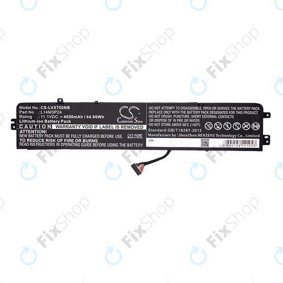 Bateria do Lenovo Ideapad 700, Legion Y520, R720, 4050mAh, Li-Ion, 11.1V, L14M3P24, HQ