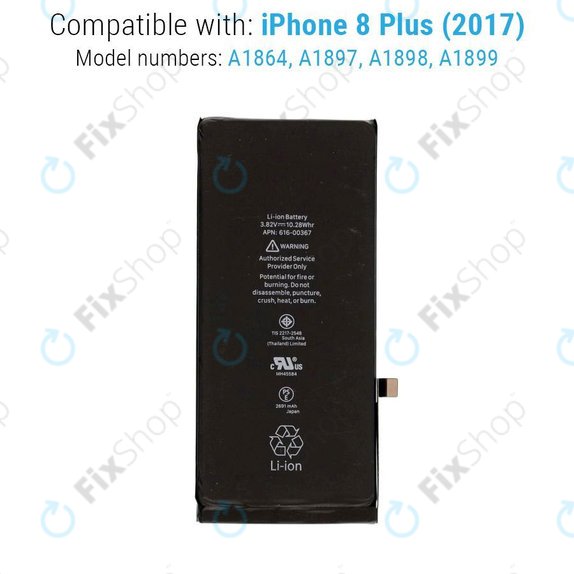 Bateria dla iPhone 8 Plus, 2691mAh, FixPremium
