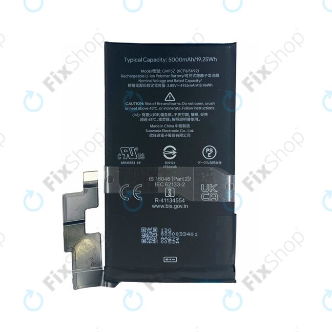Bateria do Google Pixel 7 Pro, GMF5Z, 5000mAh