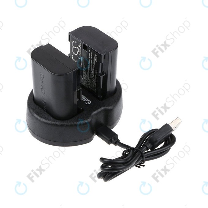 2 μπαταρίες με φορτιστή γιαCanon EOS 5D Mark II, EOS 7D, 2000mAh, Li-Ion, 7.4V, LP-E6, HQ