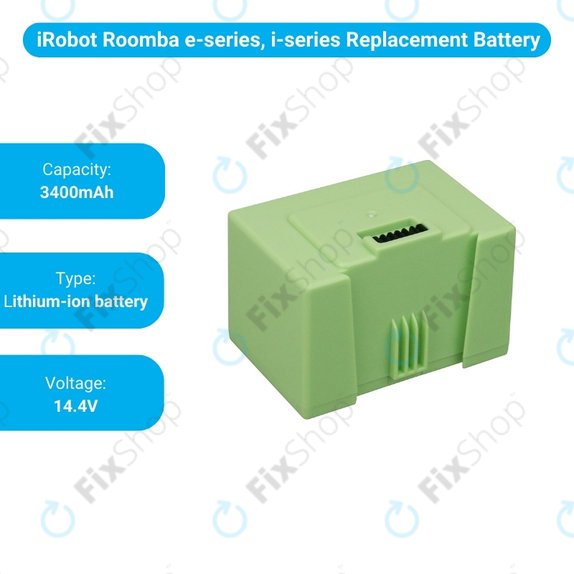 Bateria do iRobot Roomba e-seria, i-seria, ABL-D1, 4624864, ABL-D2, Li-Ion, 14,4V 3400mAh