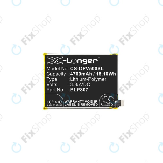 Bateria do Realme 7, V5, BLP807, 4700mAh, HQ