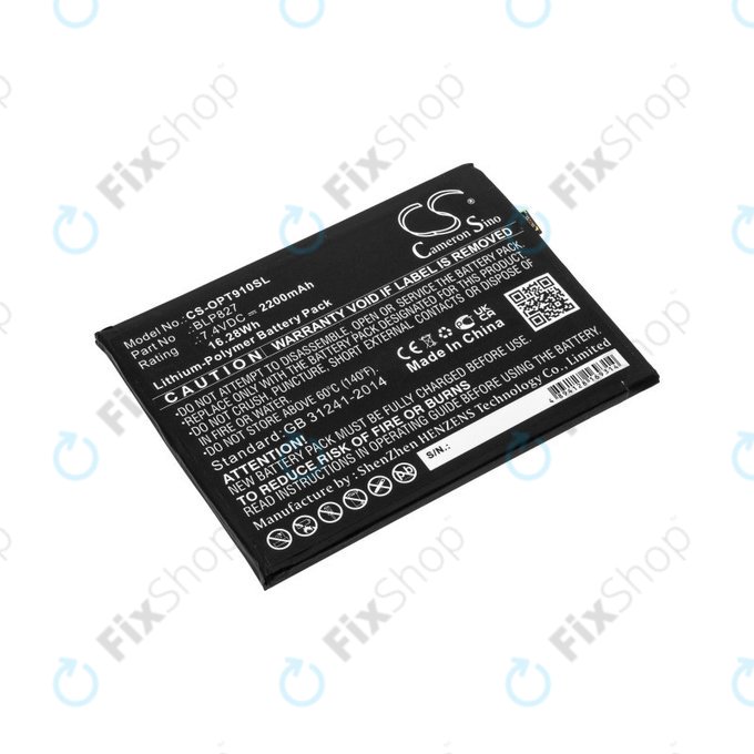 Bateria dla OnePlus 9 Pro LE2121 LE2125, 2200mAh, Li-Pol, 7.4 V, BLP827, HQ