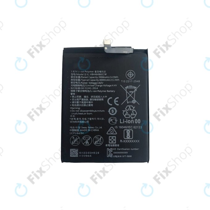 Bateria do Huawei P Smart Z, Honor 9X, P20 Lite (2019), HB446486ECW, 4000mAh