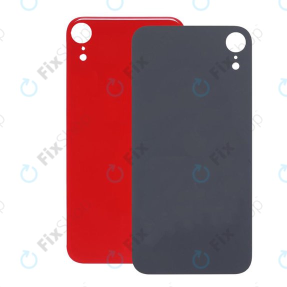 Tylne szklo z duza dziura na aparat do iPhone XR, Czerwony, Red