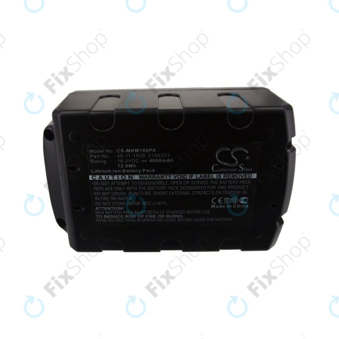 Bateria do Milwaukee 2600-series, 2700-series, AG-125, C18, HD18, M12, M18, YTB313, Li-Ion, 4000mAh, HQ