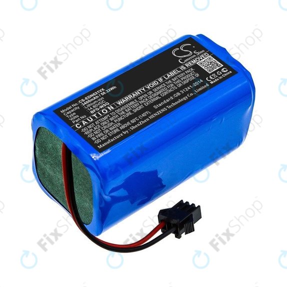 Bateria do Ecovacs Deebot N79, N79S, Eufy RoboVac-seria, Proscenic 850-seria, BFG-WSQ, ICR18650-26J-4S1P, UR18650ZY-4S1P-AAM, Li-Ion, 14,4V 3400mAh, HQ