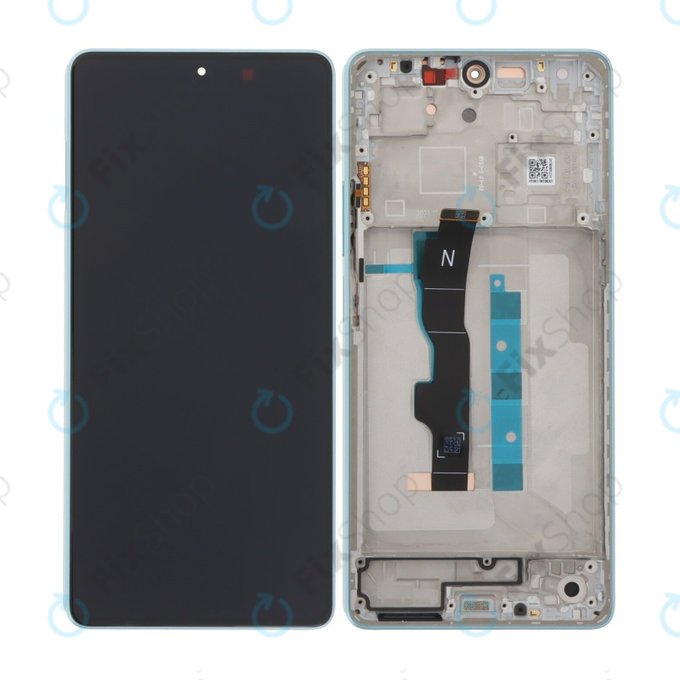 Wyświetlacz do Xiaomi Redmi Note 13 5G 2312DRAABC, Ekran dotykowy z ramką, Ocean Teal, TFT