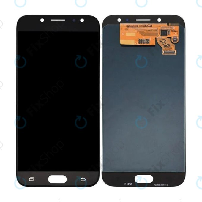 Wyświetlacz OLED do Samsung J7 J730F (2017), Ekran dotykowy bez ramki, Czarny, Black