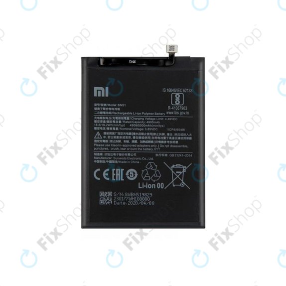 Bateria do Xiaomi Redmi 8, 8A, BN51, 5000mAh, 46BN51W02093, Genuine Service Pack