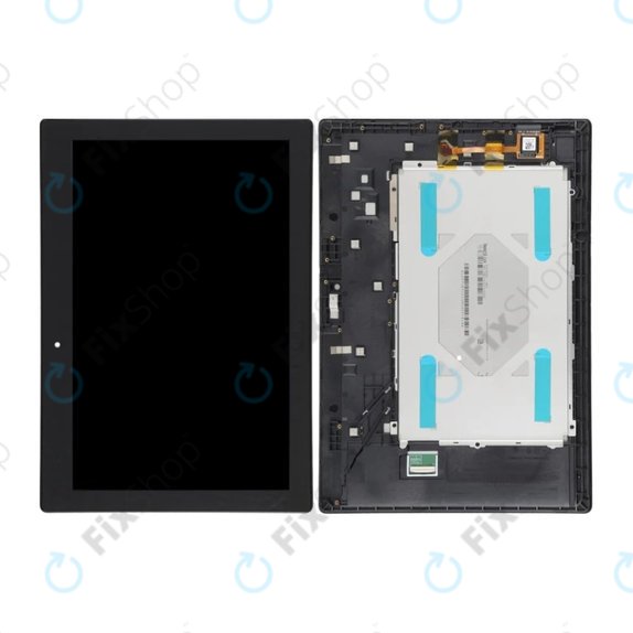 Wyswietlacz do Lenovo TAB 2 A10-70, Ekran dotykowy z ramką, Czarny, Black, TFT