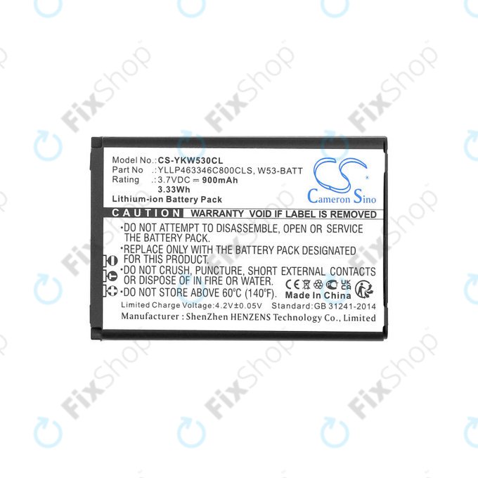 Bateria do Yealink W53, W53h, W78h, 900mAh, Li-Ion, 3.7V, W53-BATT, HQ