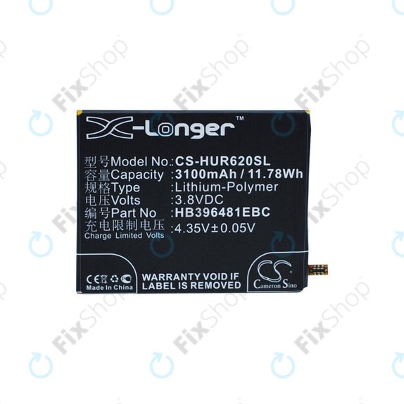 Bateria do Huawei Ascend Y6 2, Honor 5a, Huawei G7 Plus, 3100mAh, Li-Pol, 3.8V, HB396481EBC, HQ