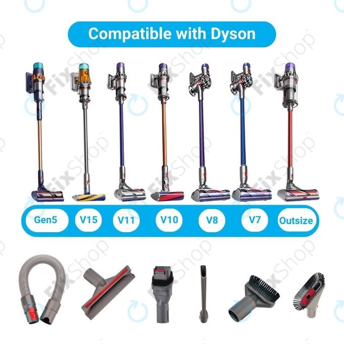 Dodatkowy Zestaw dysz (6pcs) do Dyson V-series, Outsize