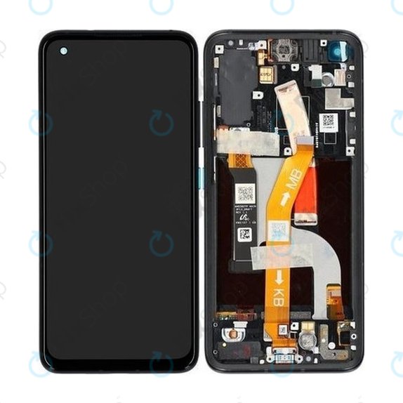 Wyświetlacz OLED do Asus Zenfone 8 ZS590KS, Ekran dotykowy z ramką, Obsidian Black