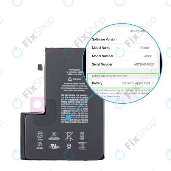 Bateria do iPhone 12 Pro Max, 661-18428, 3687mAh, Genuine Apple