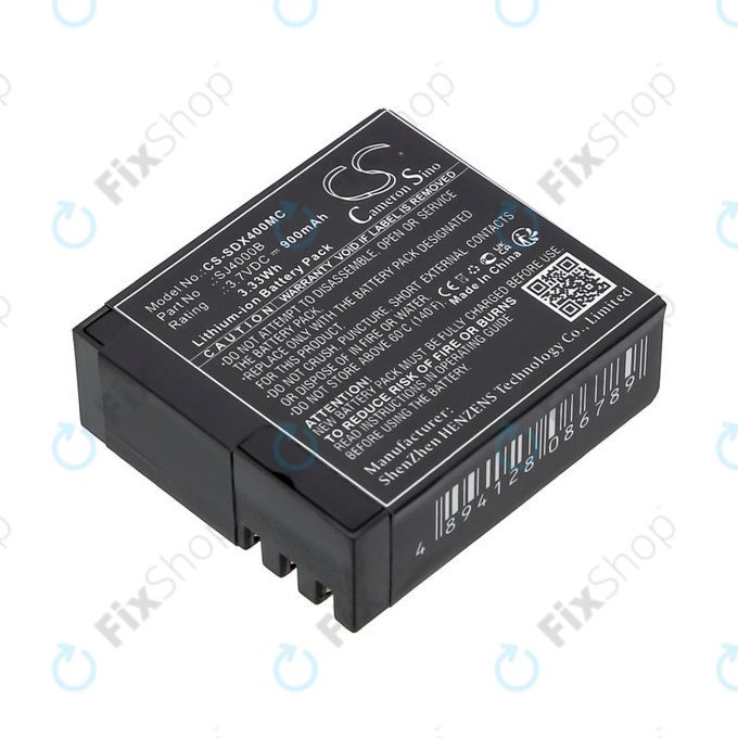 Bateria do SJCAM SJ4000, SJ5000, 900mAh, Li-Ion, 3.7V, SJ4000B, HQ