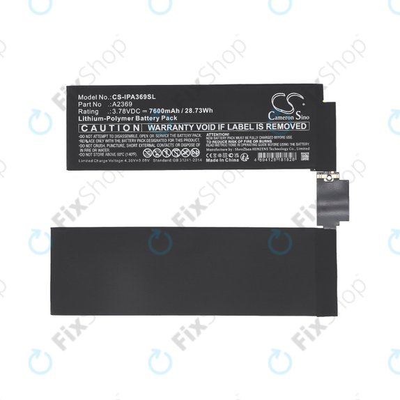 Bateria do iPad Pro 11.0", 3rd Gen 2021, A2369, 7600mAh, HQ
