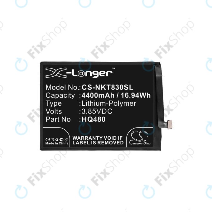 Bateria do Nokia 8.3 2020 5G, 4400mAh, Li-Pol, 3.85V, HQ480, HQ