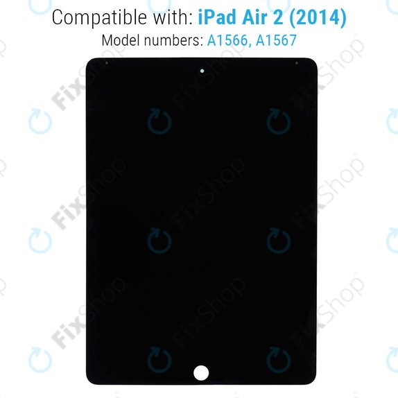 Wyświetlacz LCD dla iPad Air 2, Black, Ekran dotykowy bez ramki, Refurbished