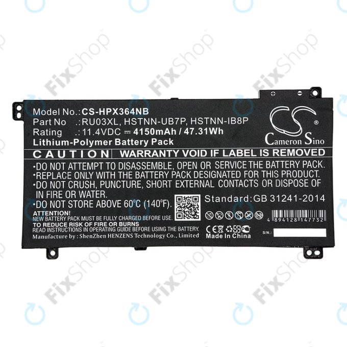 Bateria do HP ProBook x360 440 G1, x360 11 G3, 4150mAh, Li-Pol, 11.4V, HSTNN-UB7P, HQ
