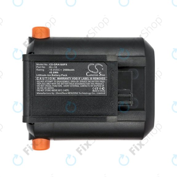 Bateria do Gardena Accu Hedge, Accujet, Comfortcut Li-18, Easycut, Trimmer Easycut Li-18, 2500mAh, Li-Ion, 18V, BLi-18, HQ